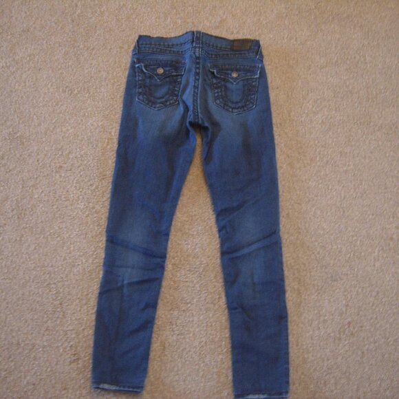 Like New Excellent Condition True Religion Women Super T Jeans sz 26 Made in USA - Picture 2 of 4